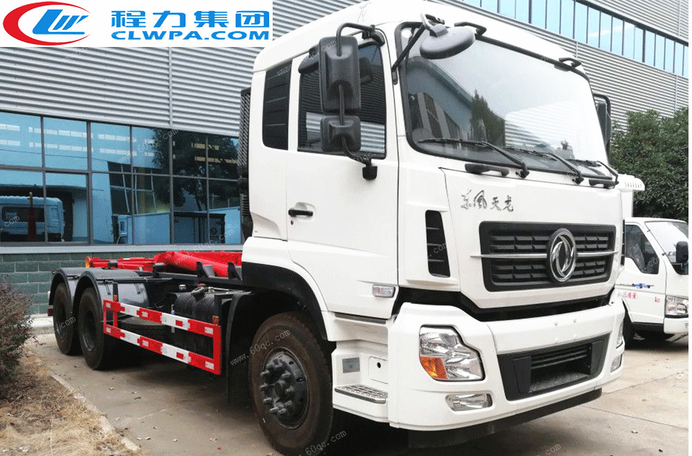 國(guó)五東風(fēng)天龍后雙橋車廂可卸式垃圾車