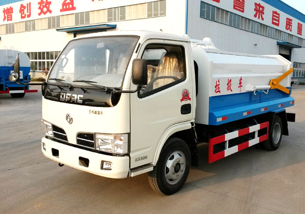 東風5方側(cè)裝掛桶式垃圾車(國五)