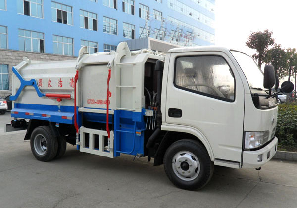 東風5方側(cè)裝掛桶式垃圾車(國五) 東風5方側(cè)裝掛桶式垃圾車(國五)