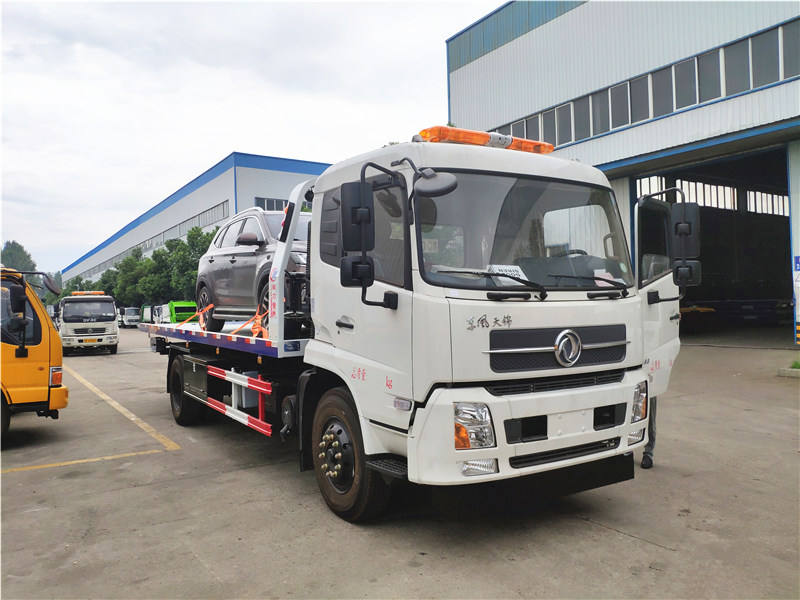 東風(fēng)天錦一拖二平板清障車