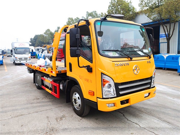 大運一拖二平板藍(lán)牌清障車 大運一拖二平板藍(lán)牌清障車