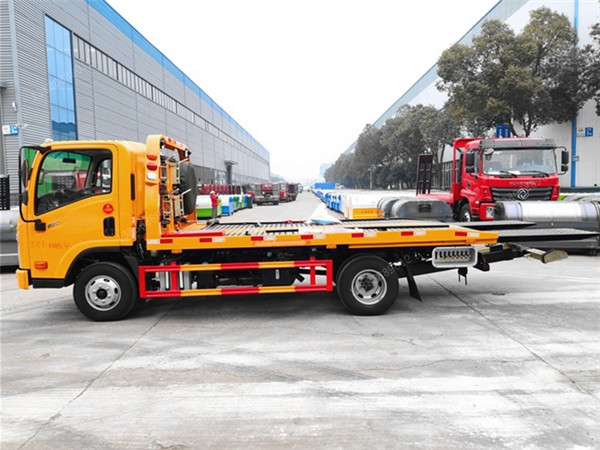 大運一拖二平板藍(lán)牌清障車 大運一拖二平板藍(lán)牌清障車