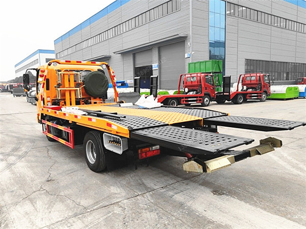 大運一拖二平板藍(lán)牌清障車 大運一拖二平板藍(lán)牌清障車