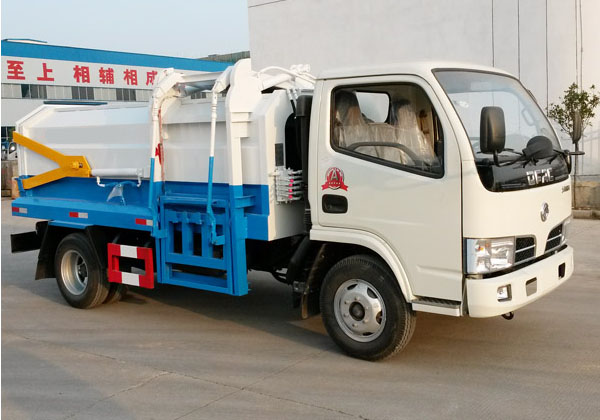 東風銳鈴5方側(cè)裝掛桶式垃圾車
